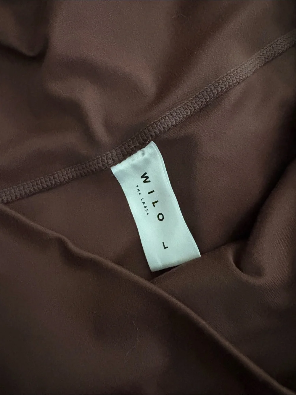Wilo The Label Large Stretch Flare Leg Leggings Brown Casual Pull On Pants N7